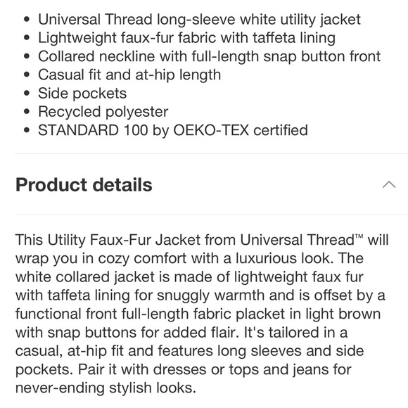 SALE FAUX FUR FLEECY JACKET - Picture 6 of 7